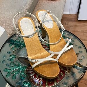 MIA White Strappy Sandals